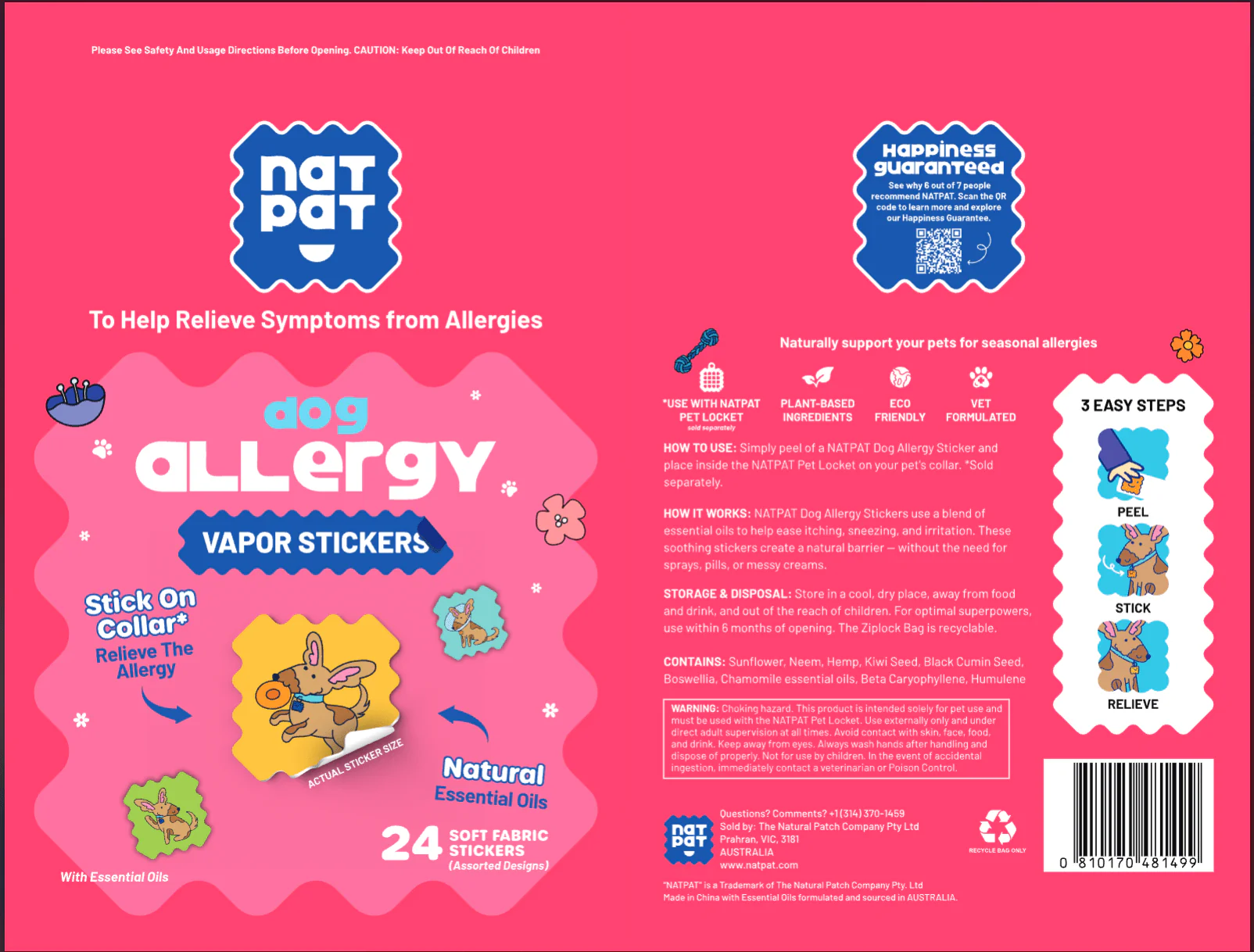 Dog Allergy Relief Vapor Stickers - Image 12